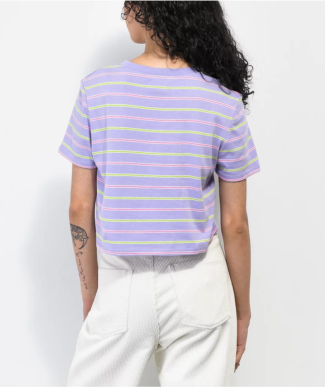 A.LAB Quinnie Purple Striped Tee Product Image