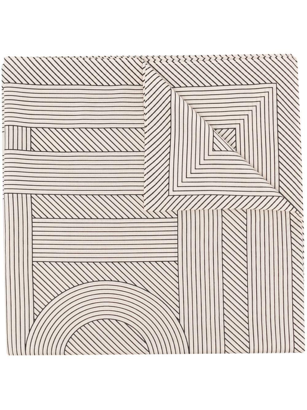 striped organic cotton-silk scarf Product Image