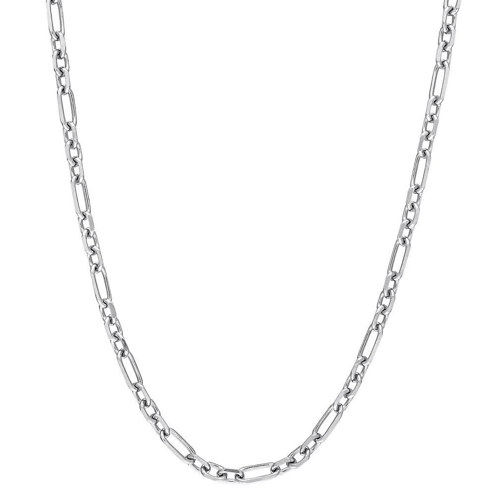 Stella Grace Sterling Silver 6 mm Figaro Chain Necklace, Men's, Size: 24" Product Image