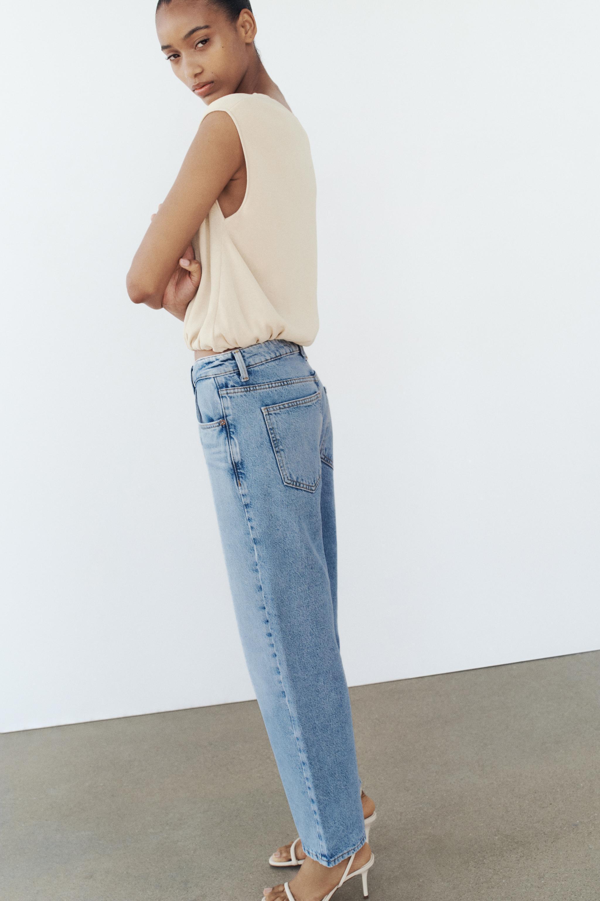 Z1975 HIGH WAIST CROPPED STRAIGHT JEANS Product Image
