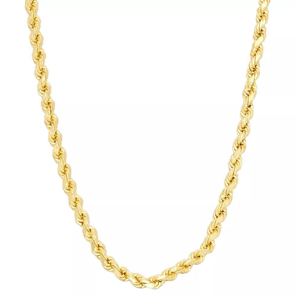 Jordan Blue Men's 14k Gold Over Silver Rope Chain Necklace, Size: 22", Gold Tone Product Image