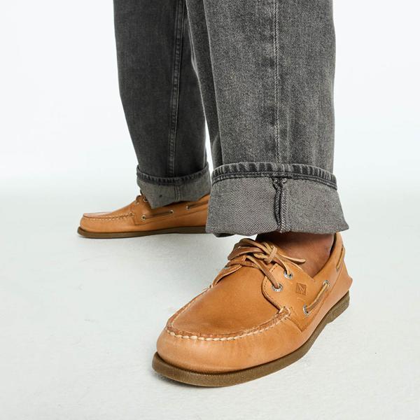 Mens Sperry Top-Sider Authentic Original™ 2-Eye Boat Shoe - Dark Product Image