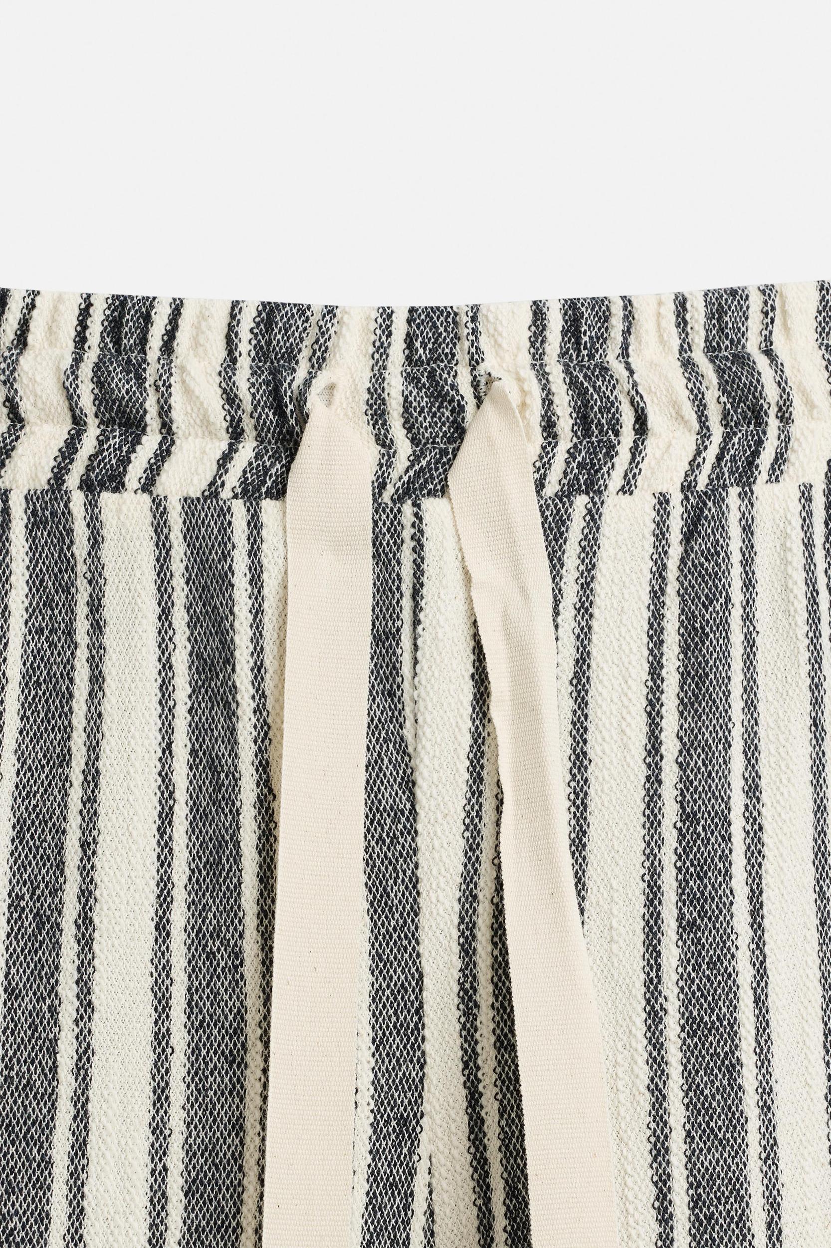 JACQUARD STRIPED PANTS Product Image