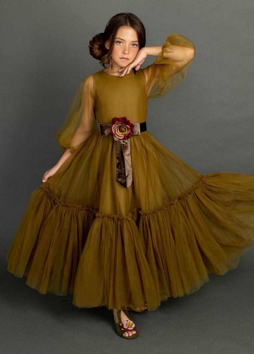 Tianna Dress in Bistre Girls Product Image