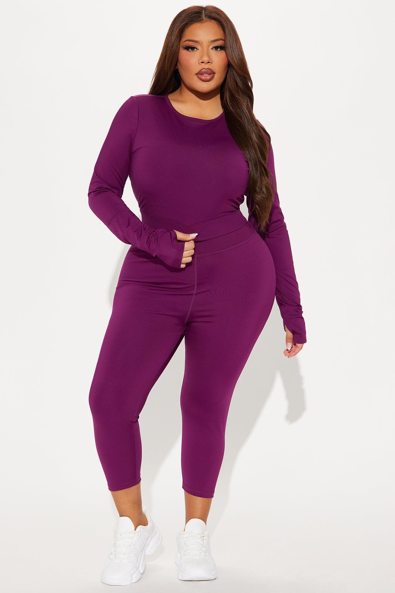 Spin Back Elevate Active Top - Plum Product Image