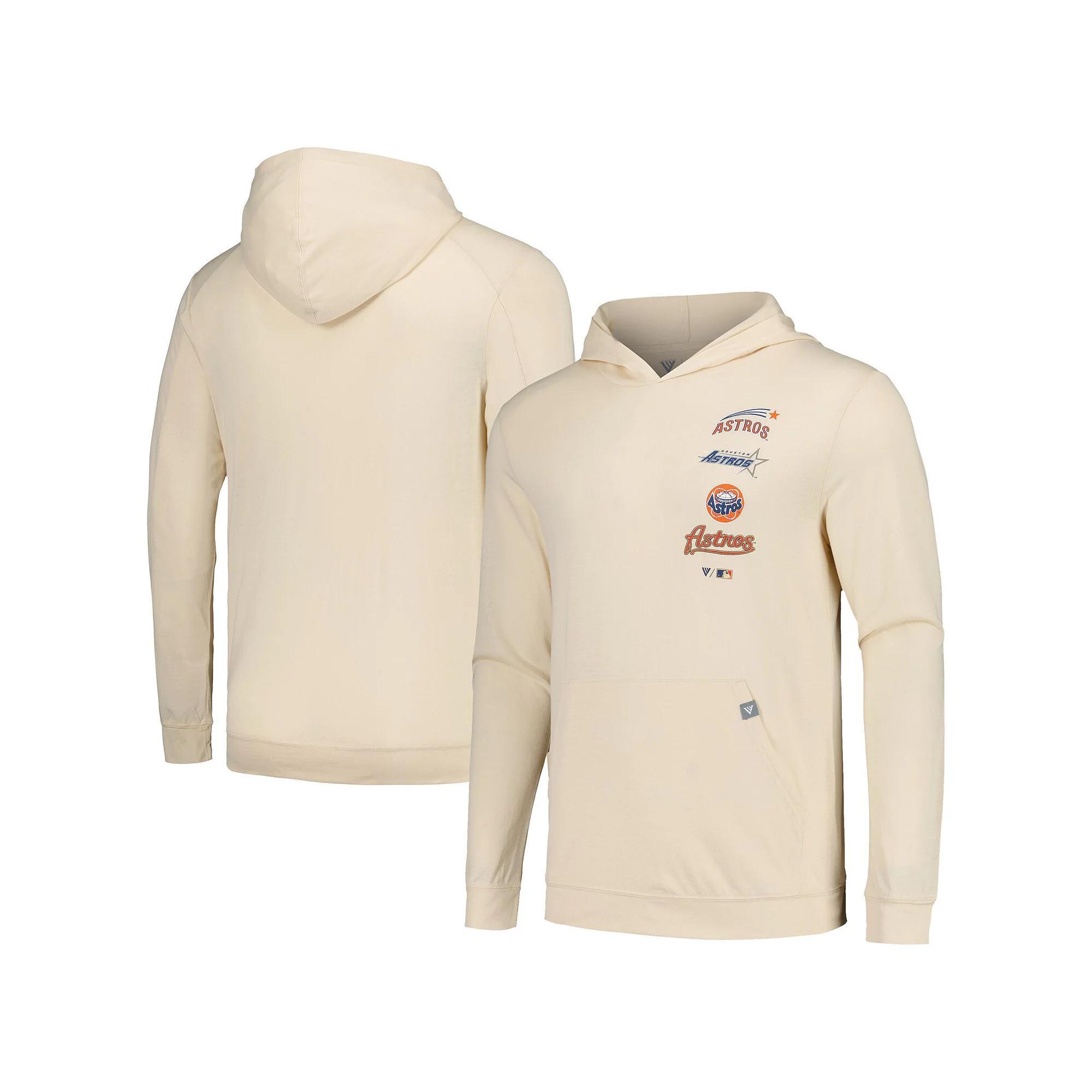 Mens Levelwear Cream Houston Astros Base Line Pullover Hoodie Product Image