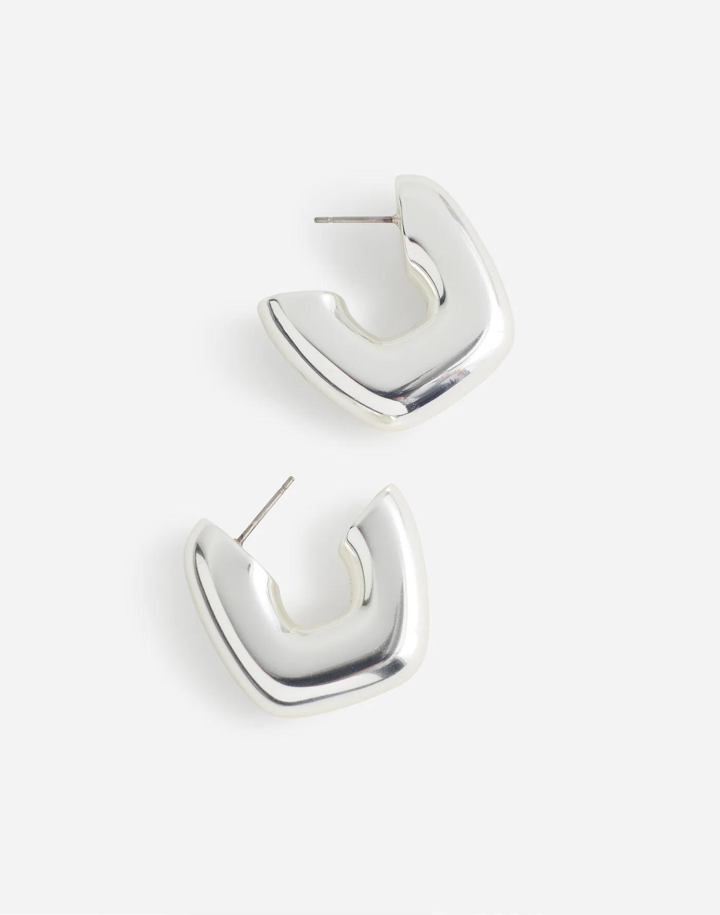 Sculptural Large Hoop Earrings Product Image