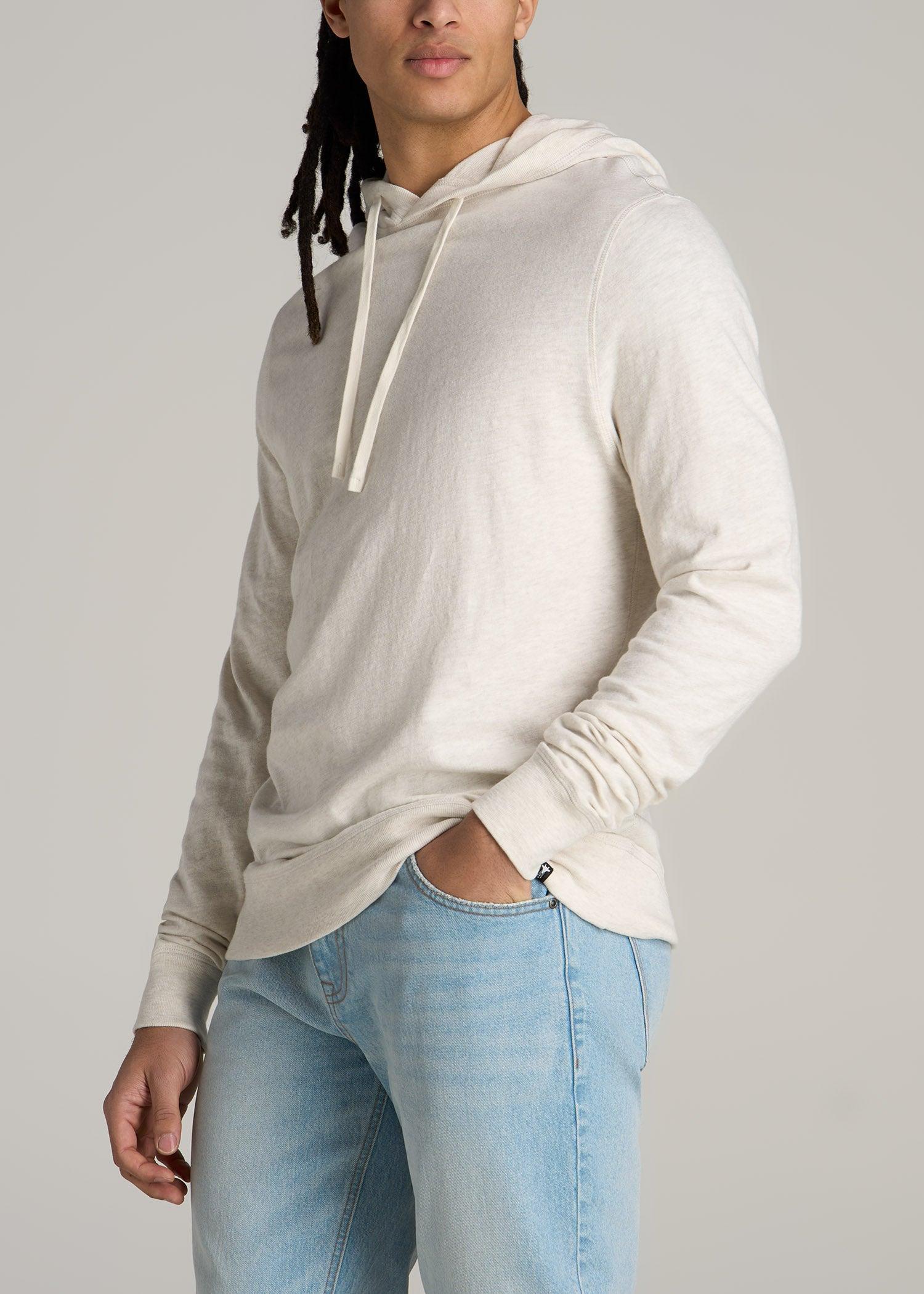 Sunwashed Slub Pullover Men's Tall Hoodie in Heathered Grey Product Image