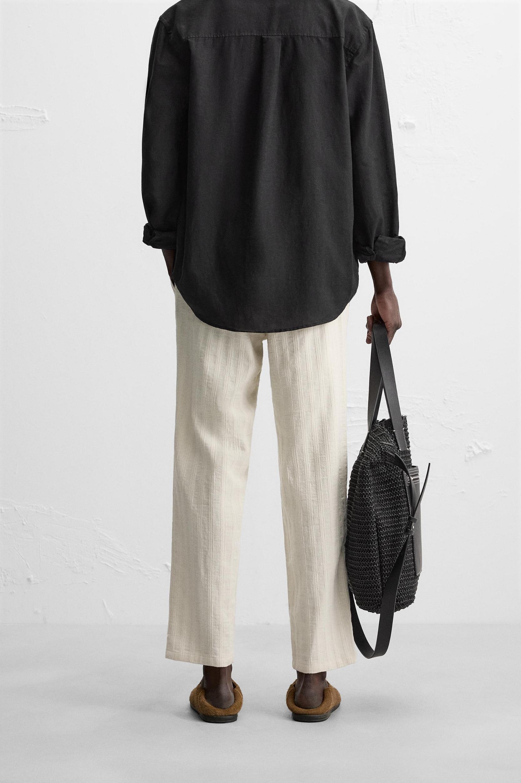 STRIPED JACQUARD PANTS Product Image