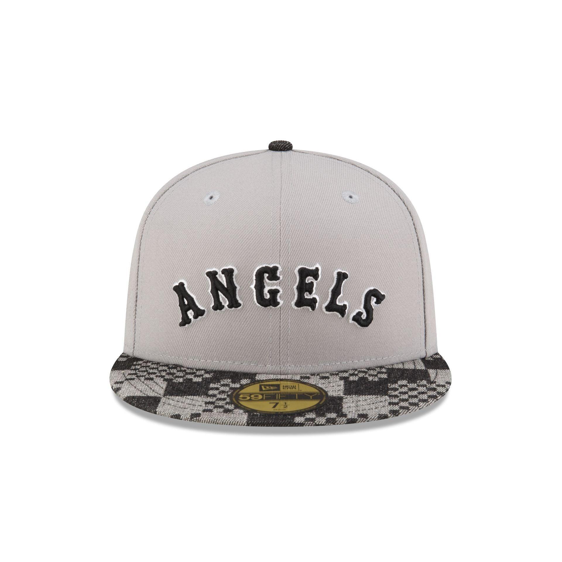 Los Angeles Angels Pattern Denim 59FIFTY Fitted Hat Male Product Image