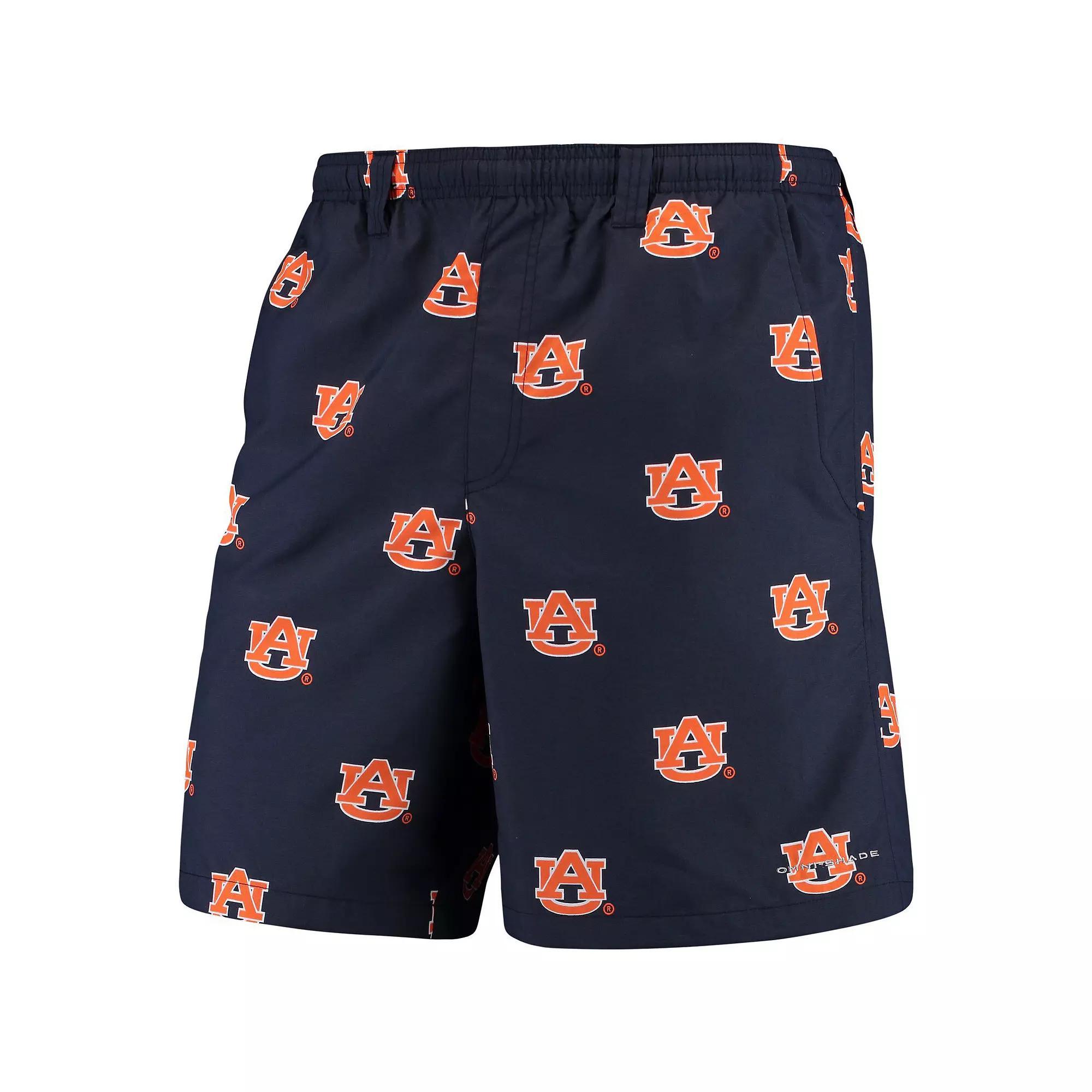 Men's Columbia PFG Navy Auburn Tigers Backcast II 8-in. Omni-Shade Hybrid Shorts, Size: Medium, Blue Product Image