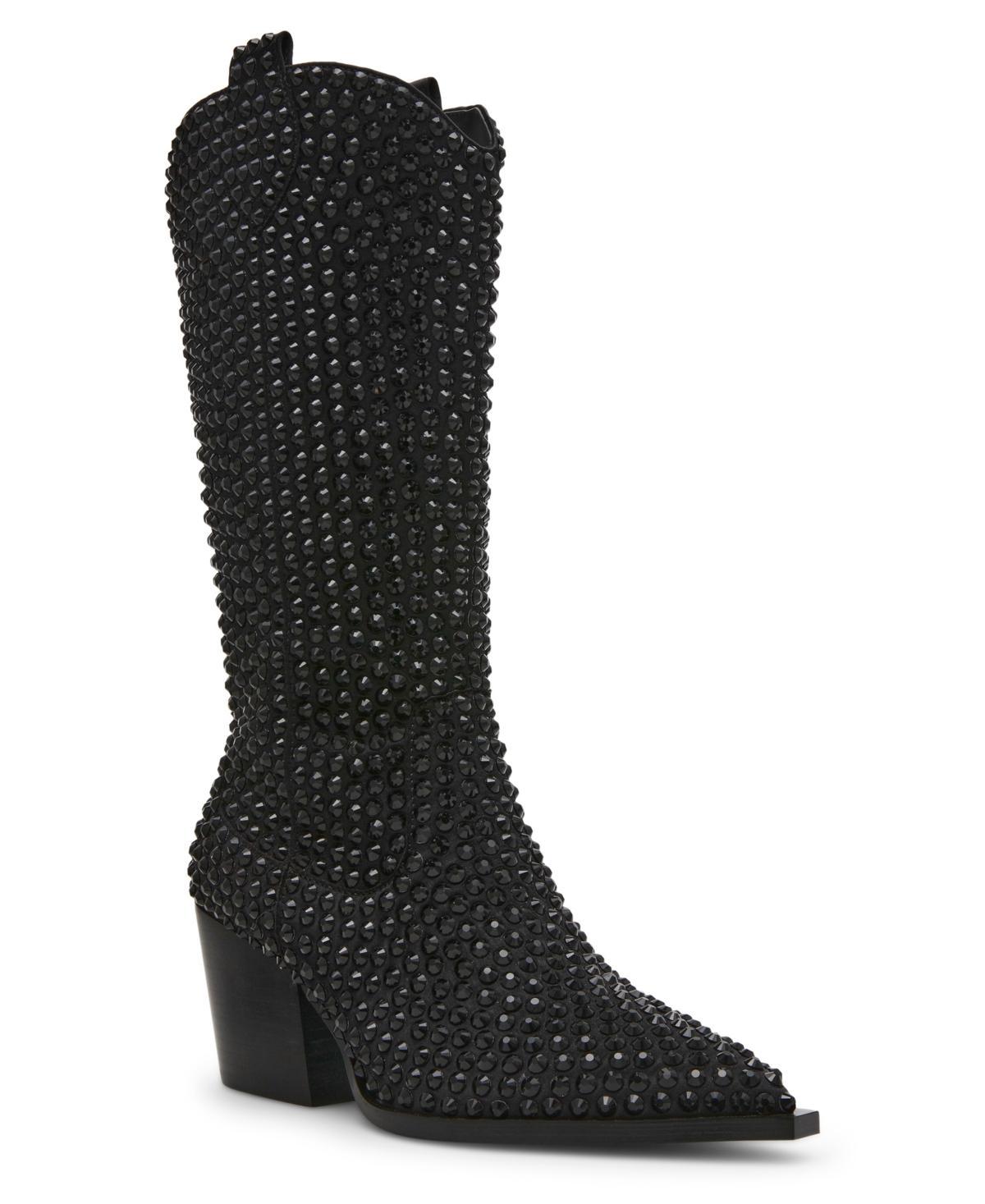 Betsey Johnson Womens Randy Rhinestone Western Boots Product Image