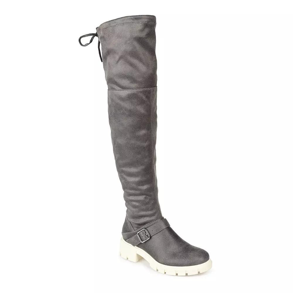 Journee Salisa Tru Comfort Foam™ Women's Thigh High Boots, Size: 7 Medium XWc, Gray Product Image