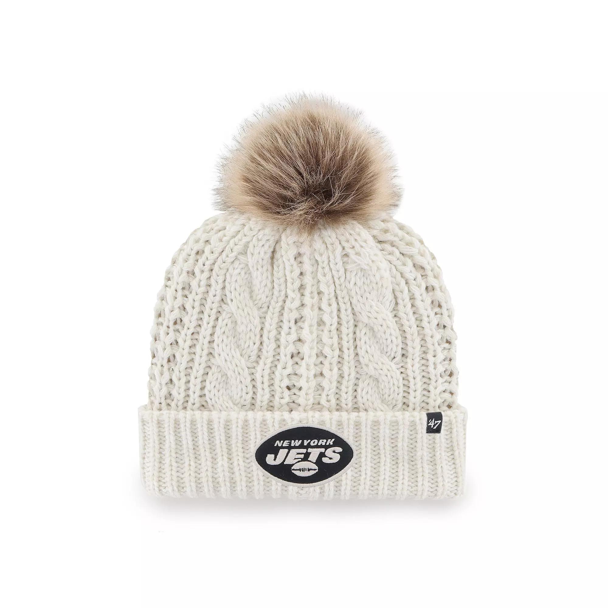 Womens 47 Cream New York Jets Meeko Cuffed Knit Hat Product Image