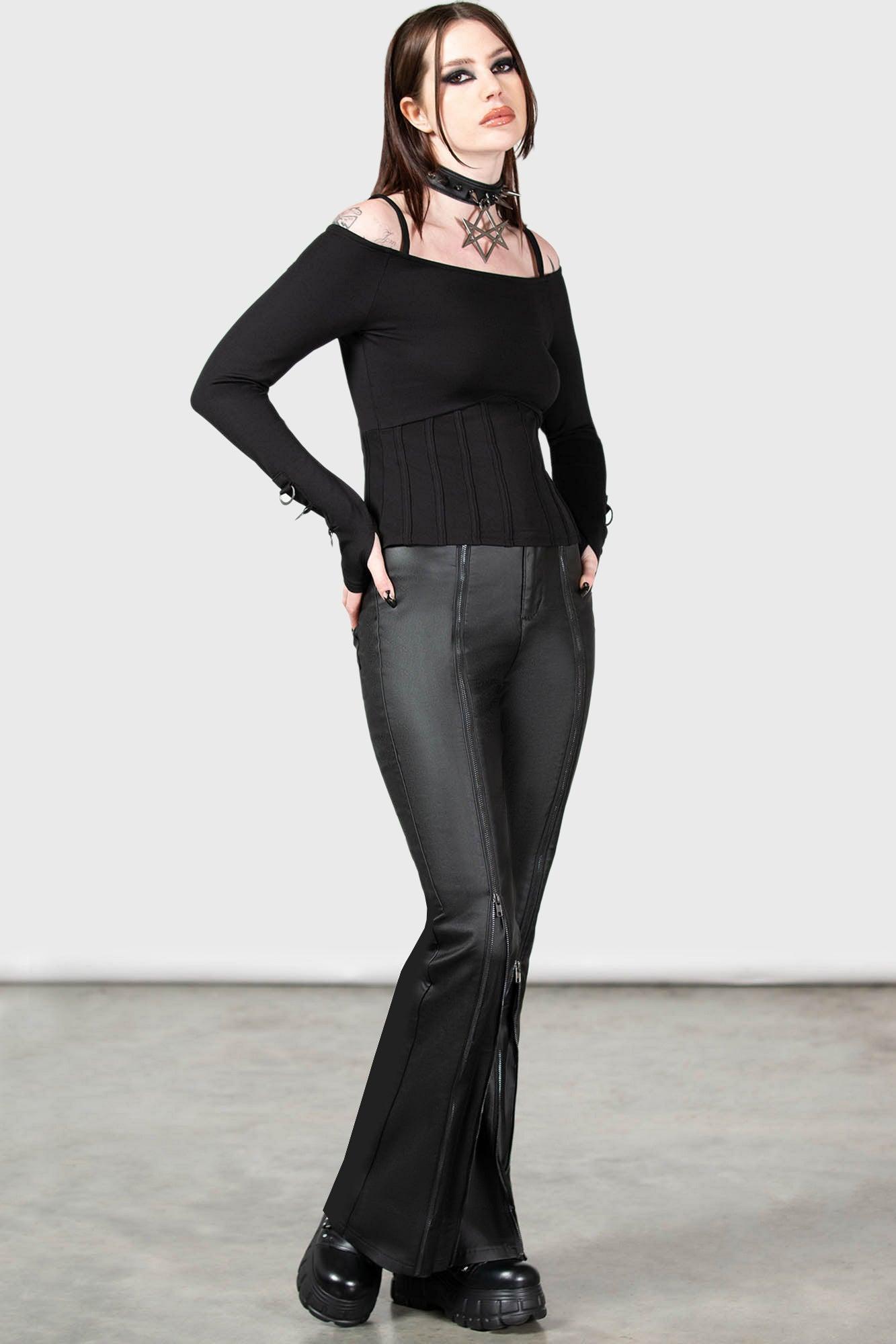 Desolate Cold Shoulder Top - Resurrect Female Product Image