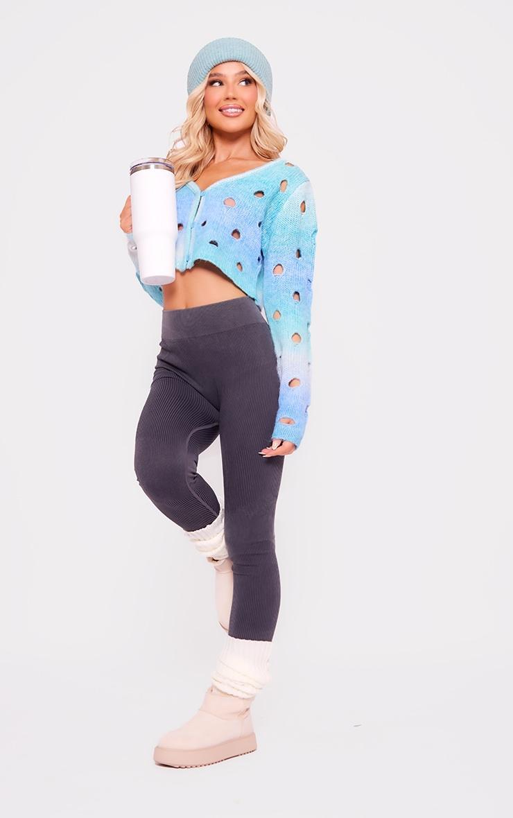 Blue Ombre Open Knit Cardi Product Image