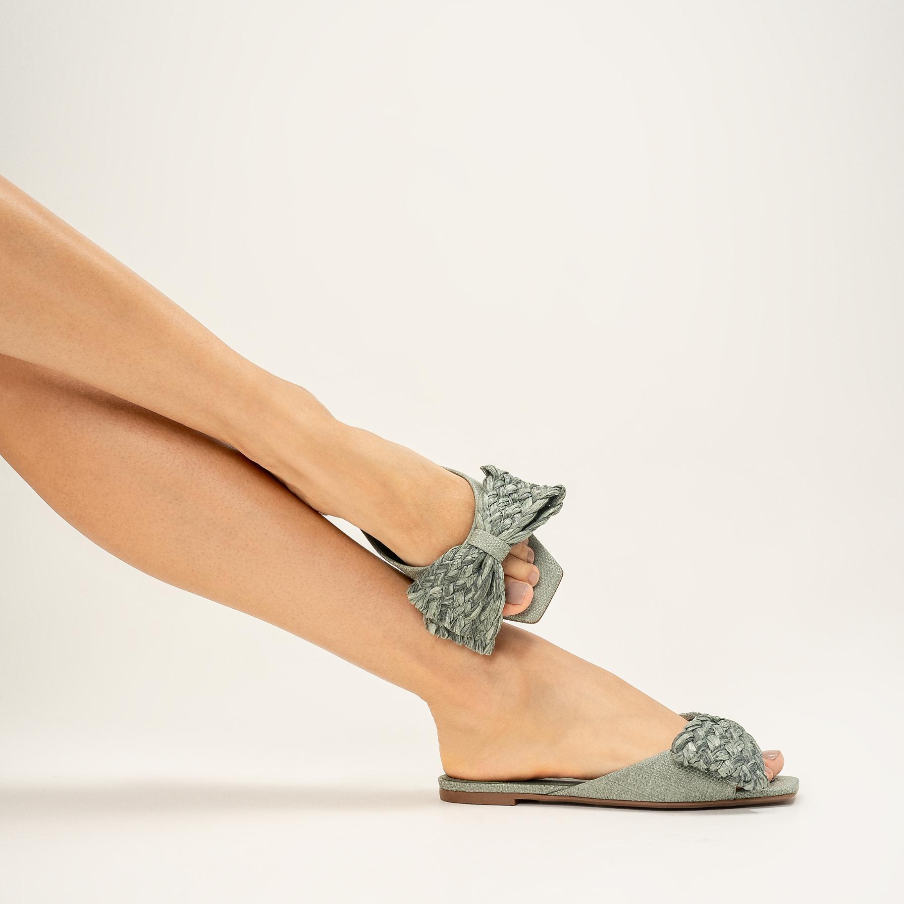 Lienne Straw Flat Sandal Product Image