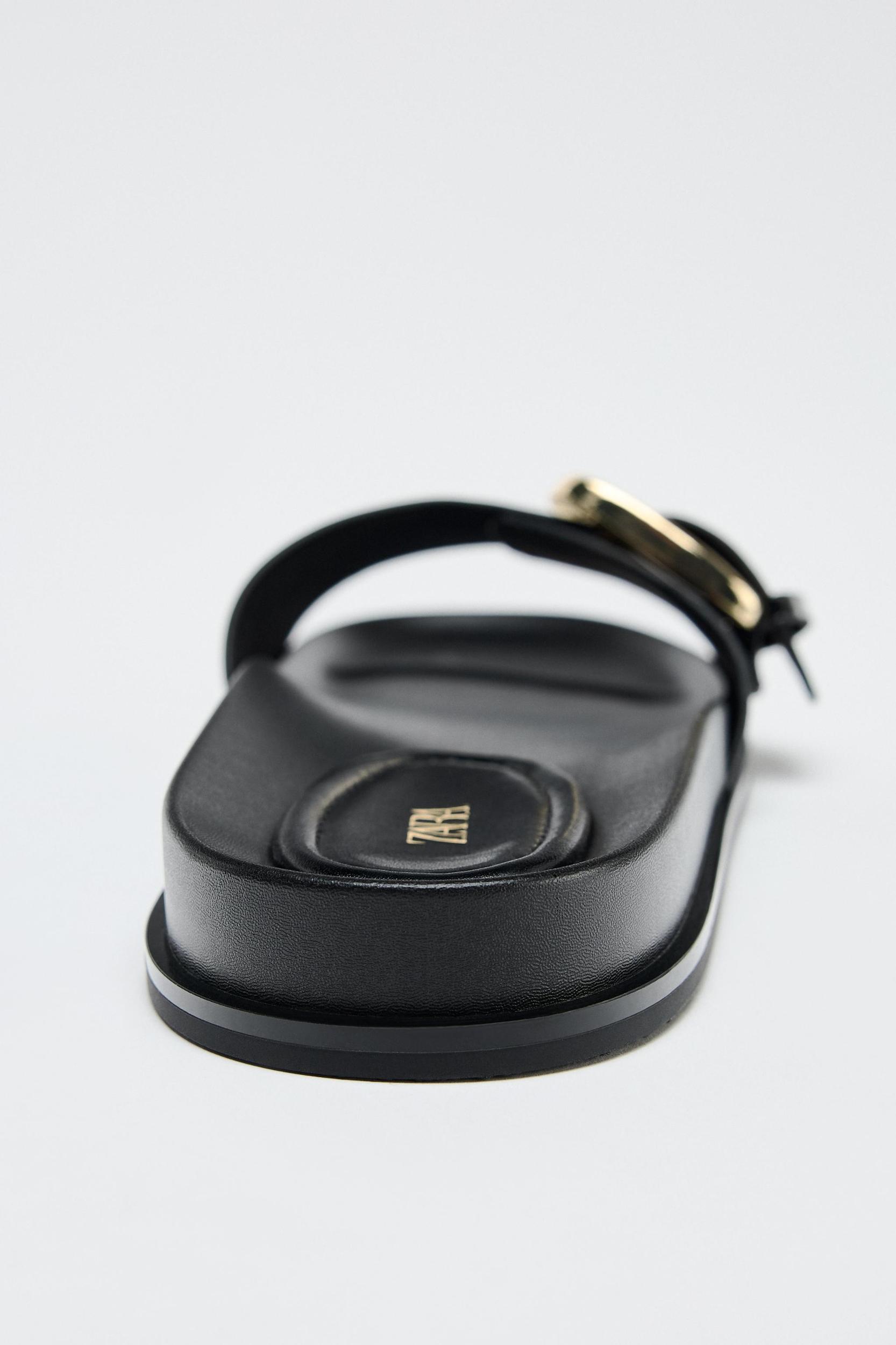 LOW HEELED SANDALS WITH BUCKLE Product Image