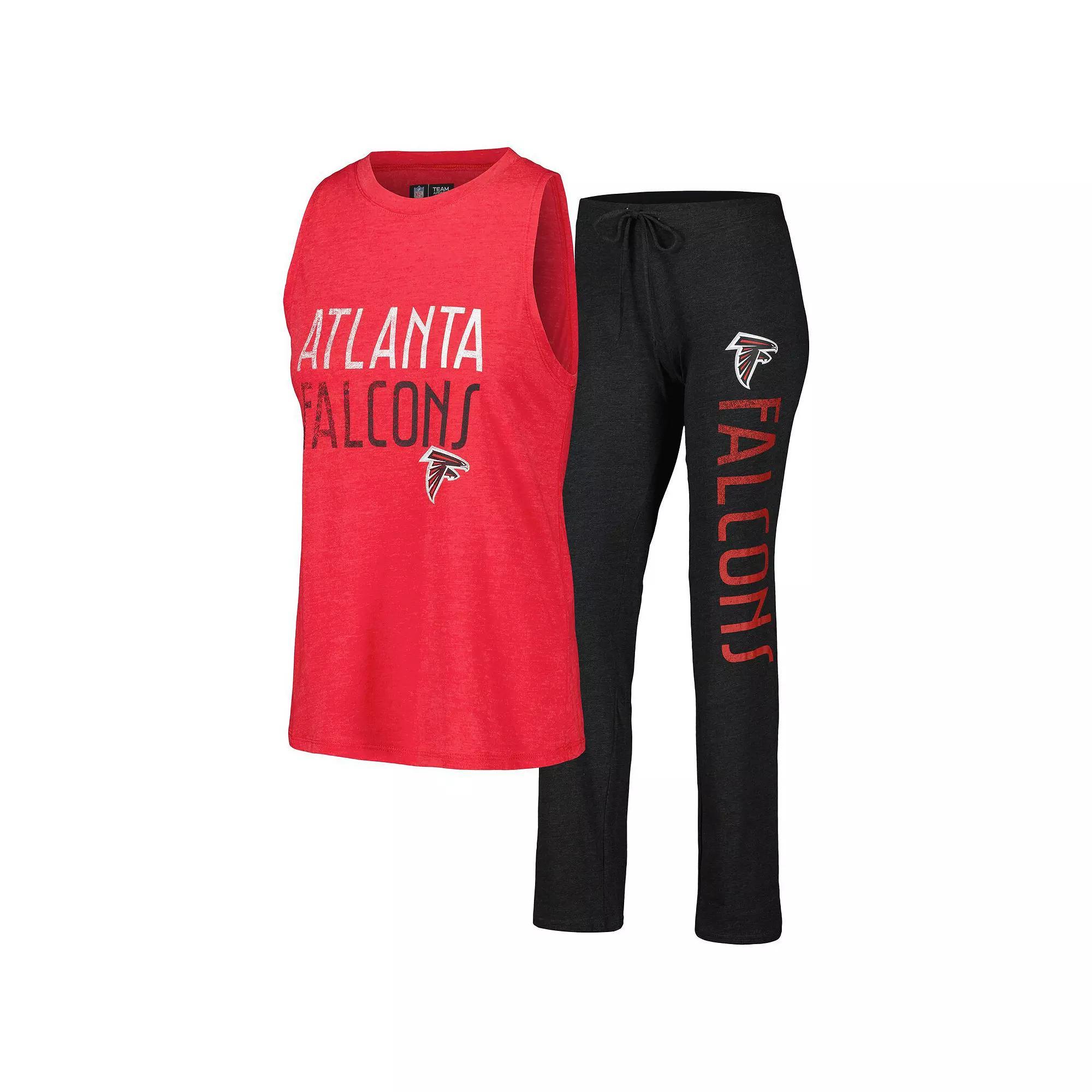 Womens Concepts Sport /Red Atlanta Falcons Muscle Tank Top & Pants Lounge Set Product Image