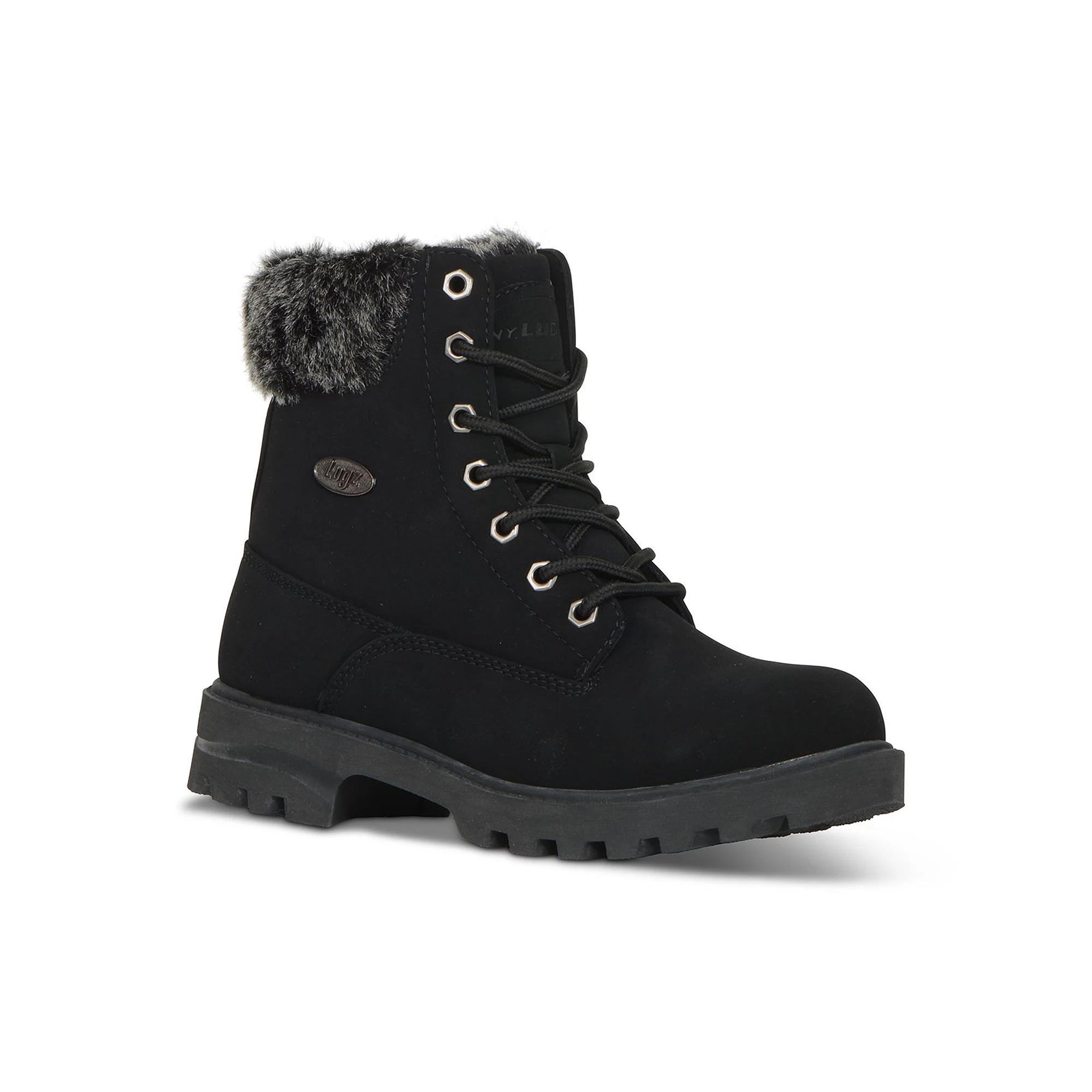 Lugz Empire Hi Faux-Fur Womens Water-Resistant Boots Black Grey Product Image