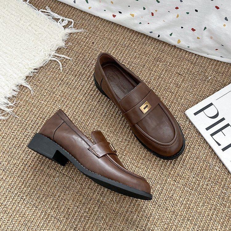 Plain Buckled Loafers Product Image