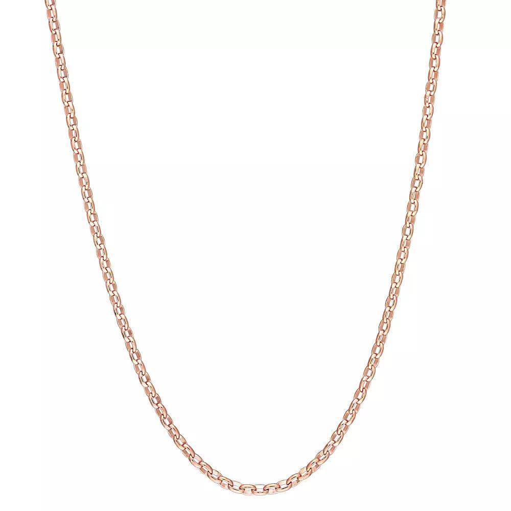 Stella Grace Men's 18k Rose Gold Plated Silver Rolo Chain Necklace, Size: 20", Rose Gold Tone Product Image