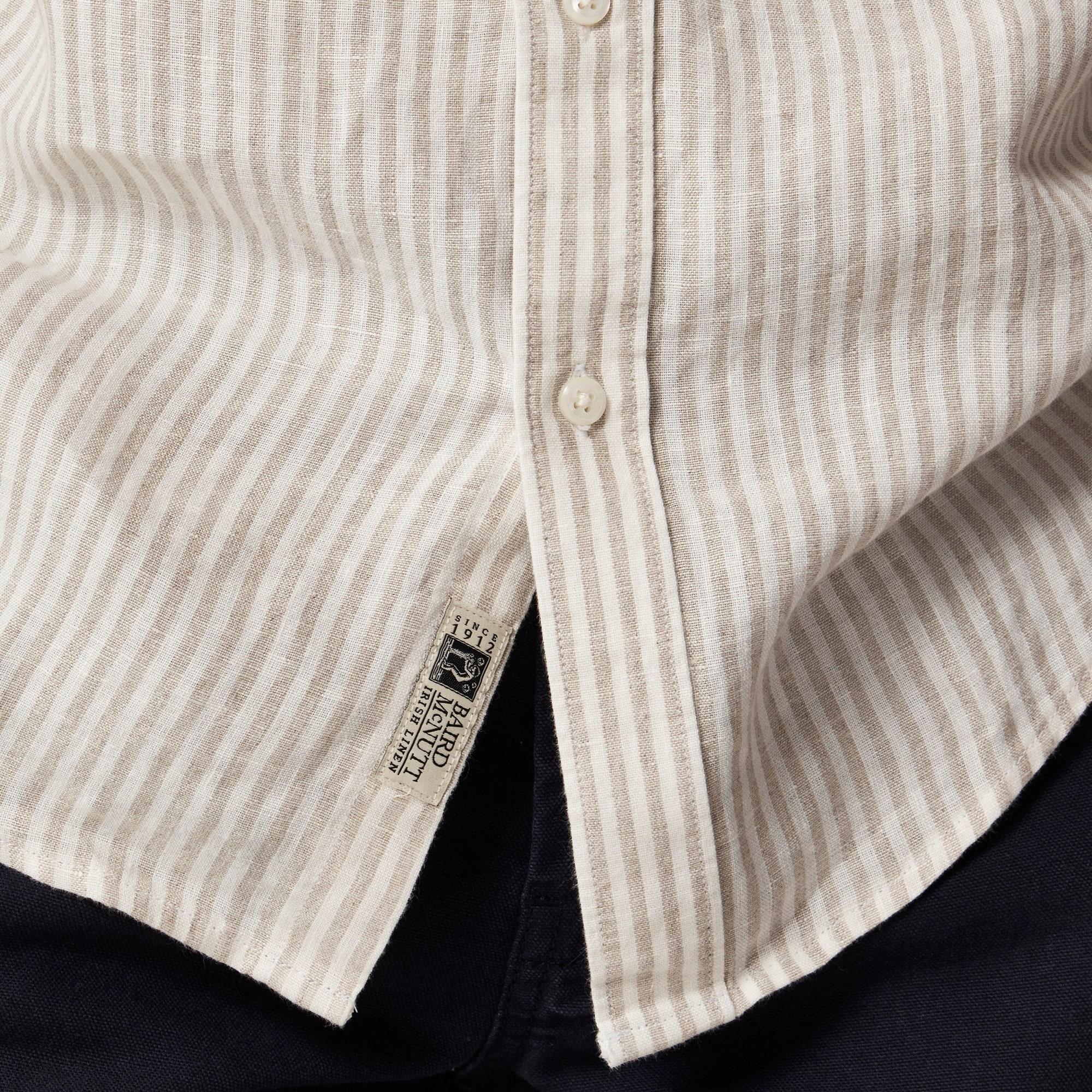 Baird McNutt Irish linen point-collar shirt Product Image