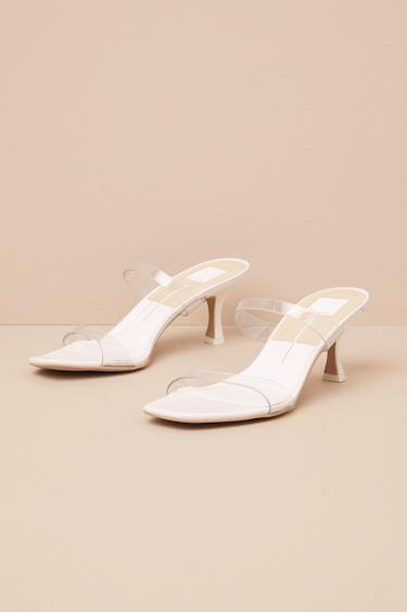 Genora Crystal Vinyl High Heel Sandals Product Image