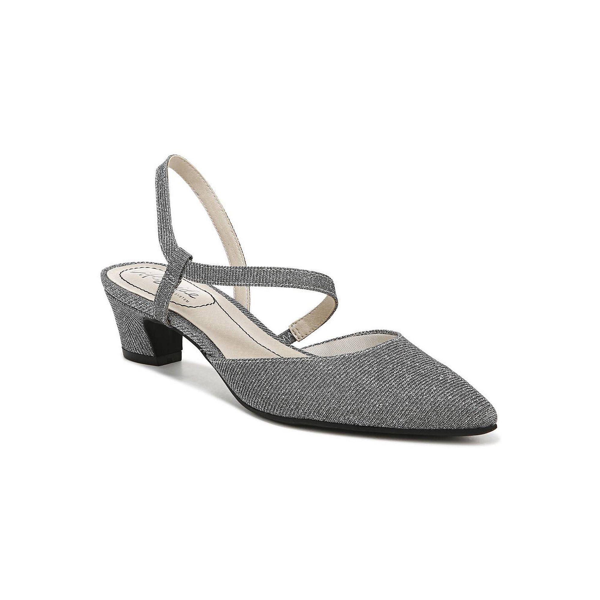 LifeStride Minimalist Women's Slingback Pumps, Size: 9.5, Silver Shimmer Product Image
