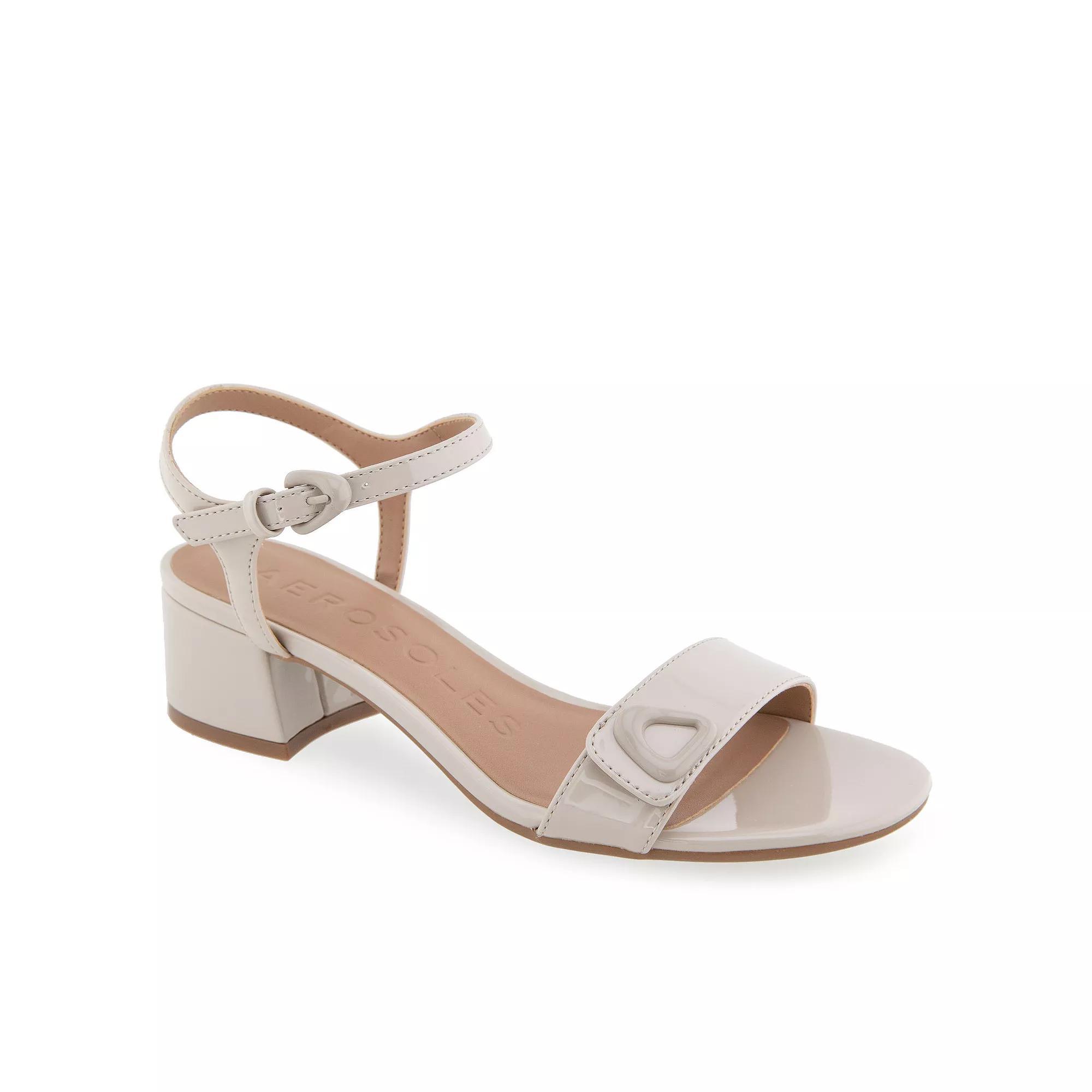 Aerosoles Cairo Women's Block Heel Sandals, Size: 9 Wide, Grey Patent Product Image