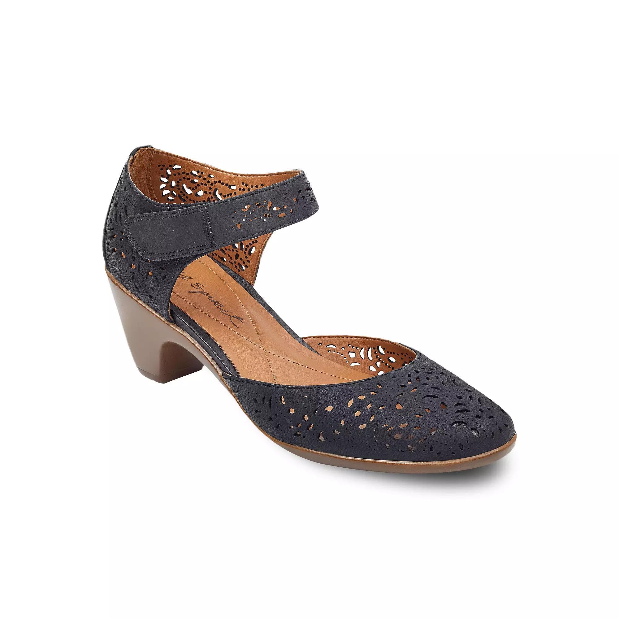 Easy Spirit Cindie Women's Perforated Leather Pumps, Size: 10 N, Black Product Image
