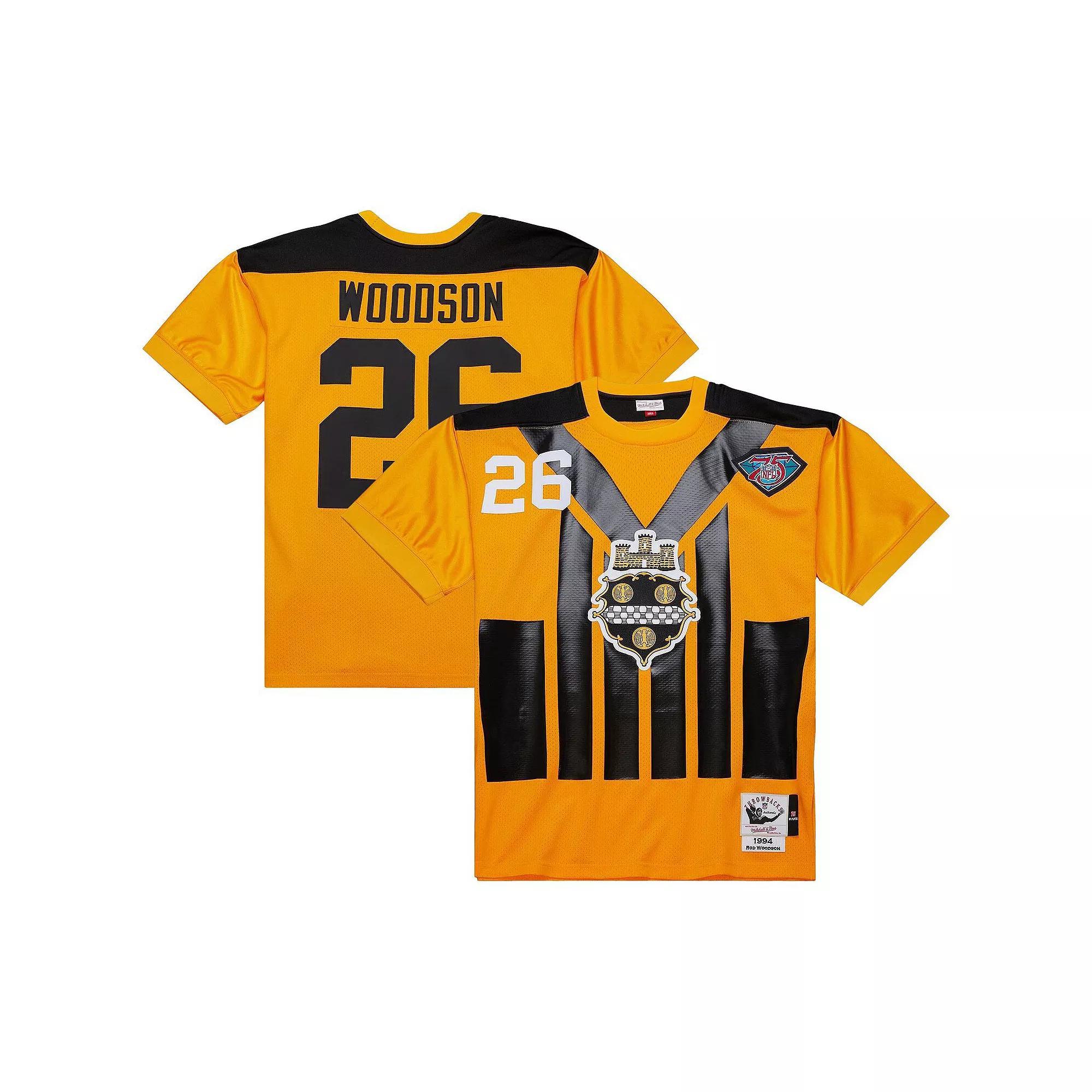 Men's Mitchell & Ness Rod Woodson Gold Pittsburgh Steelers 1994 Authentic Throwback Retired Player Jersey, Size: 40 Product Image