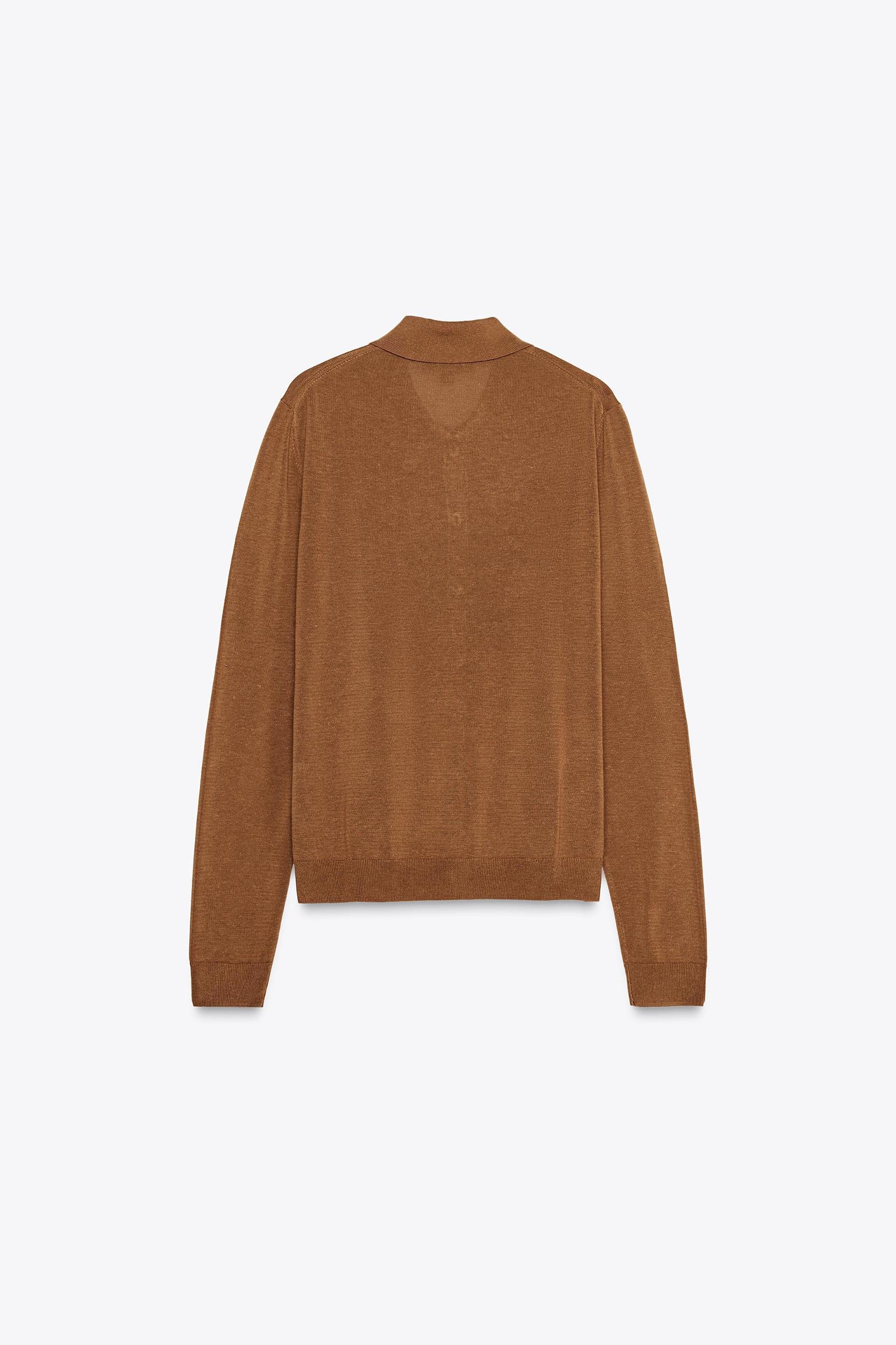 PLAIN POLO COLLAR CARDIGAN Product Image