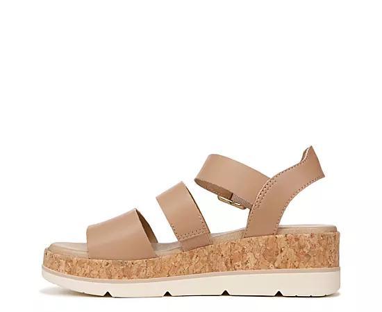 Dr. Scholl's Once Twice Women's Platform Sandals, Size: 7, Tawny Brown Product Image