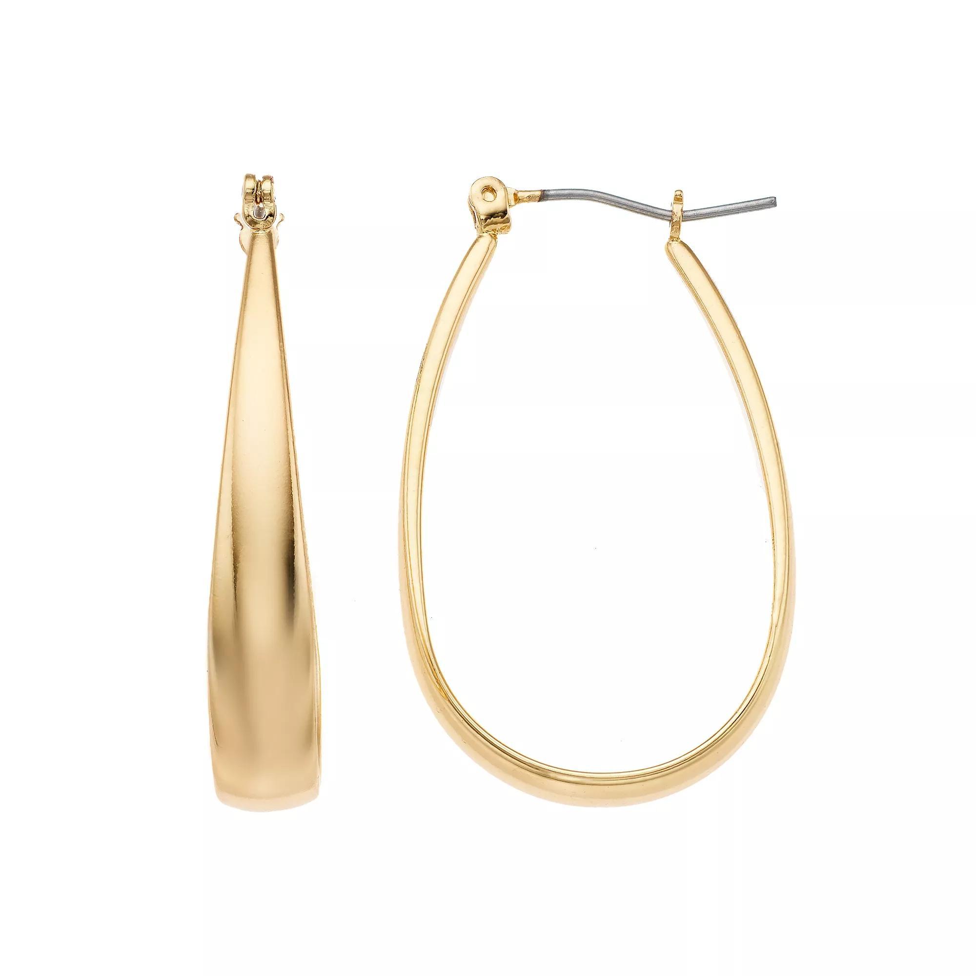 Napier Oval Hoop Earring, Womens, Gold Tone Product Image
