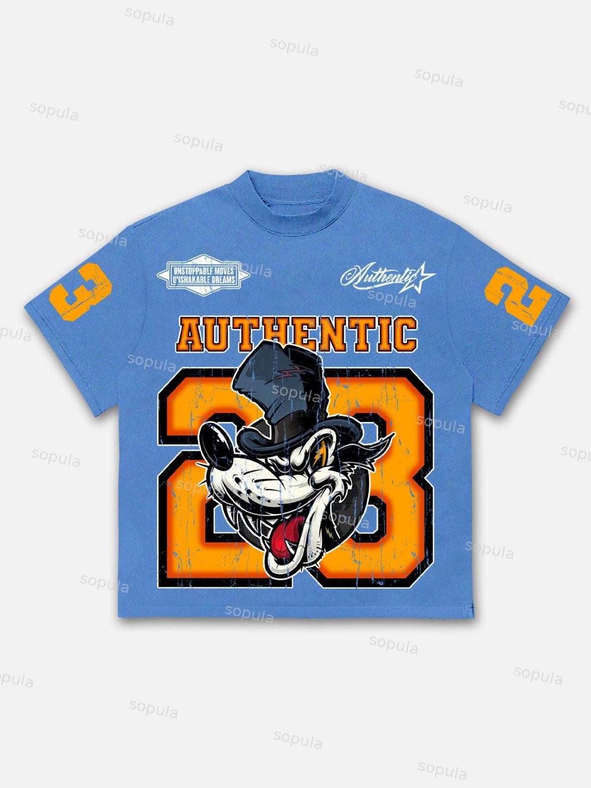 Streetwear No. 23 Y2k Hip Hop Gothic Cotton T-shirt Product Image