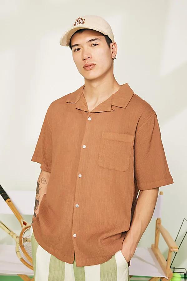 Standard Cloth Liam Crinkle Shirt Top Mens at Urban Outfitters Product Image
