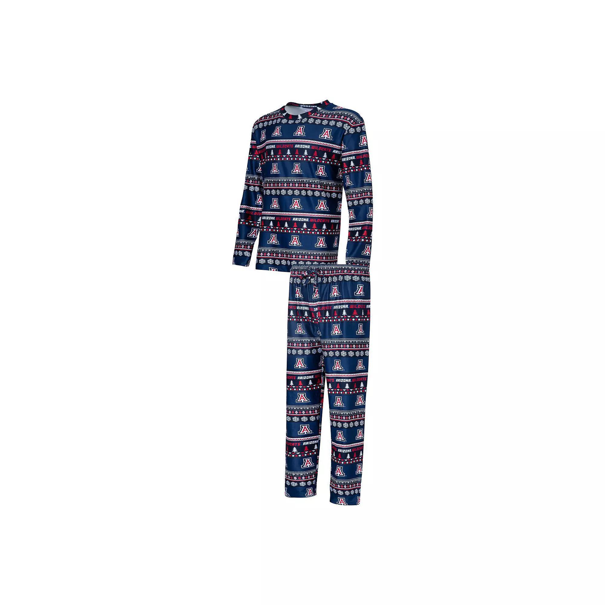 Men's Concepts Sport Navy Arizona Wildcats Swivel Long Sleeve T-Shirt & Pants Sleep Set, Size: 2XL, Blue Product Image