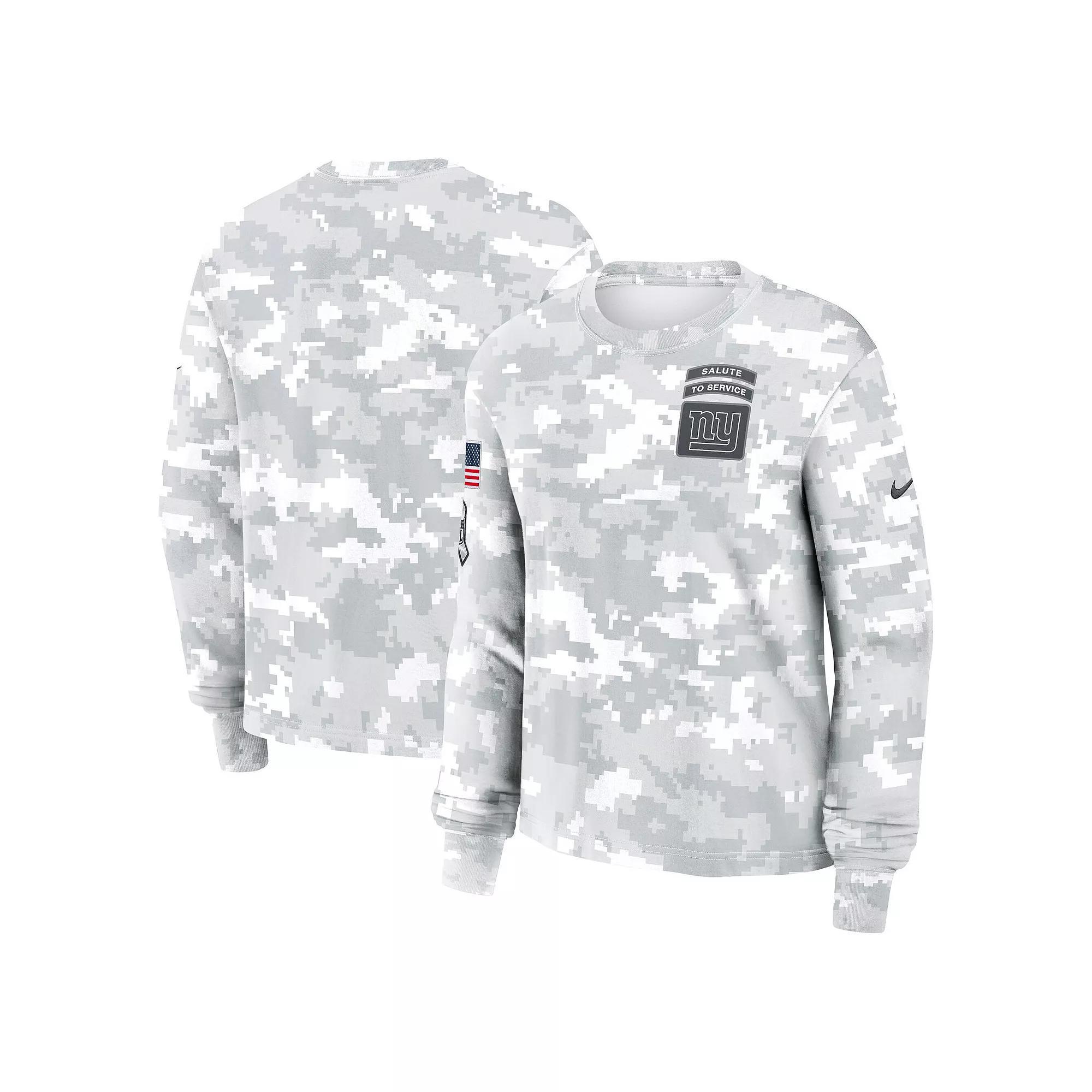 Women's Nike White New York Giants 2024 Salute To Service Long Sleeve T-Shirt, Size: Medium Product Image
