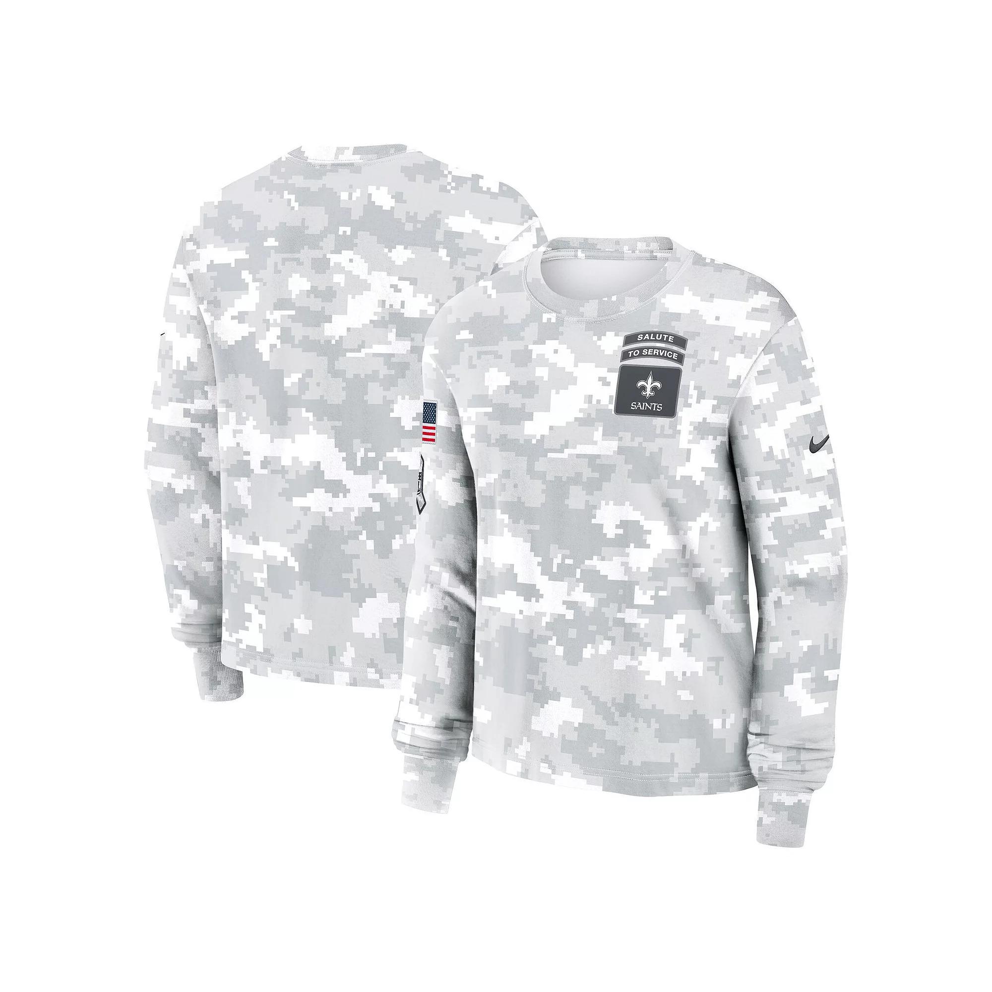 Women's Nike White New York Giants 2024 Salute To Service Long Sleeve T-Shirt, Size: Medium Product Image