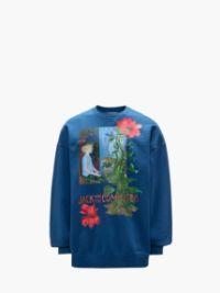 SWEATSHIRT WITH PRINT in blue | JW Anderson US  Product Image