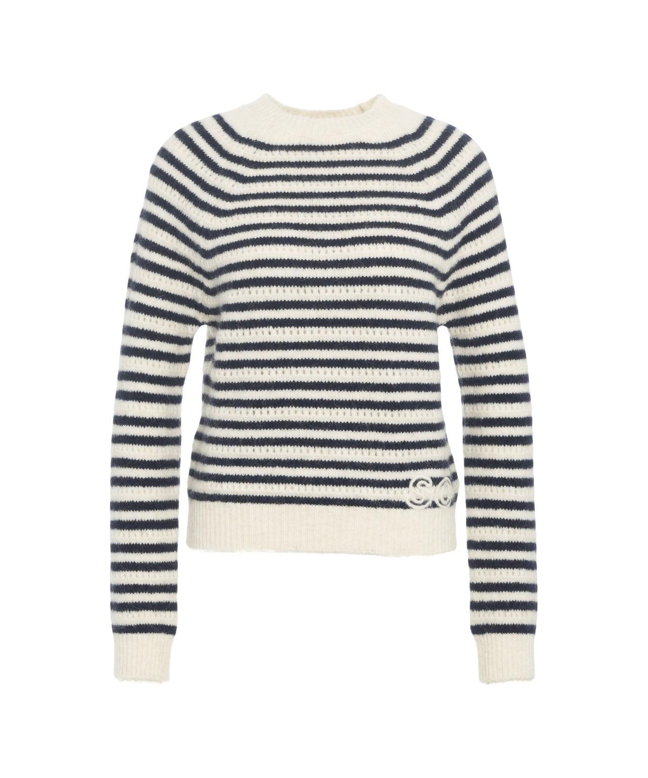 Striped knit sweater Product Image