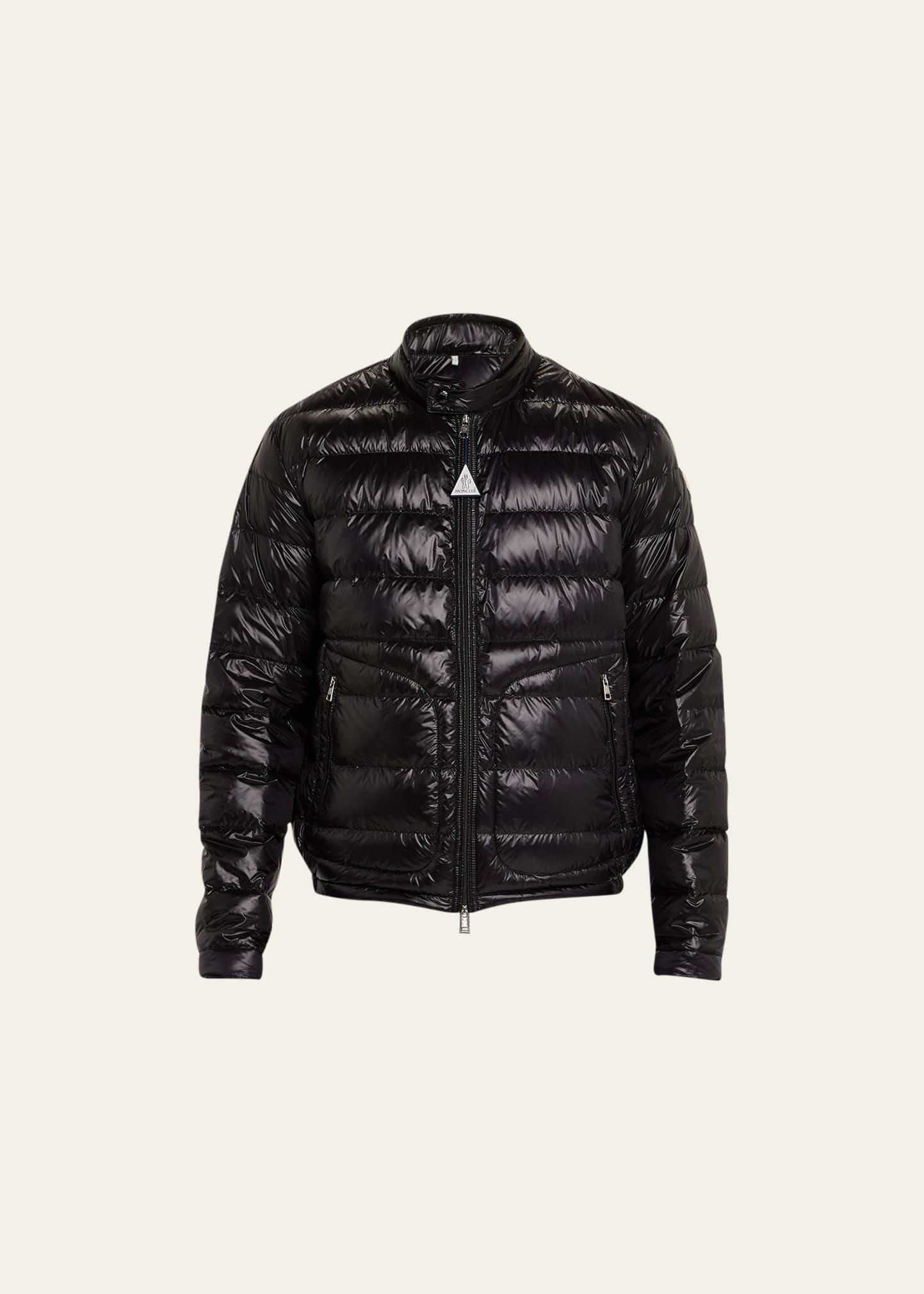 Mens Acorus Nylon Puffer Moto Jacket Product Image