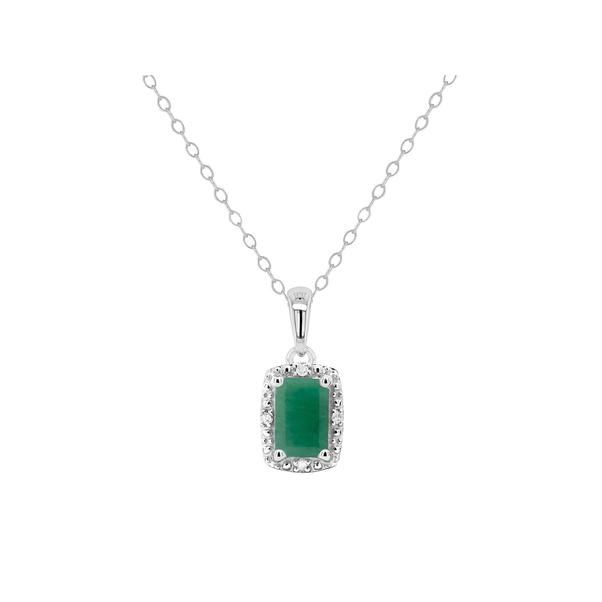 Celebration Gems Sterling Silver Gemstone & Diamond Accent Pendant Necklace, Womens Purple Product Image