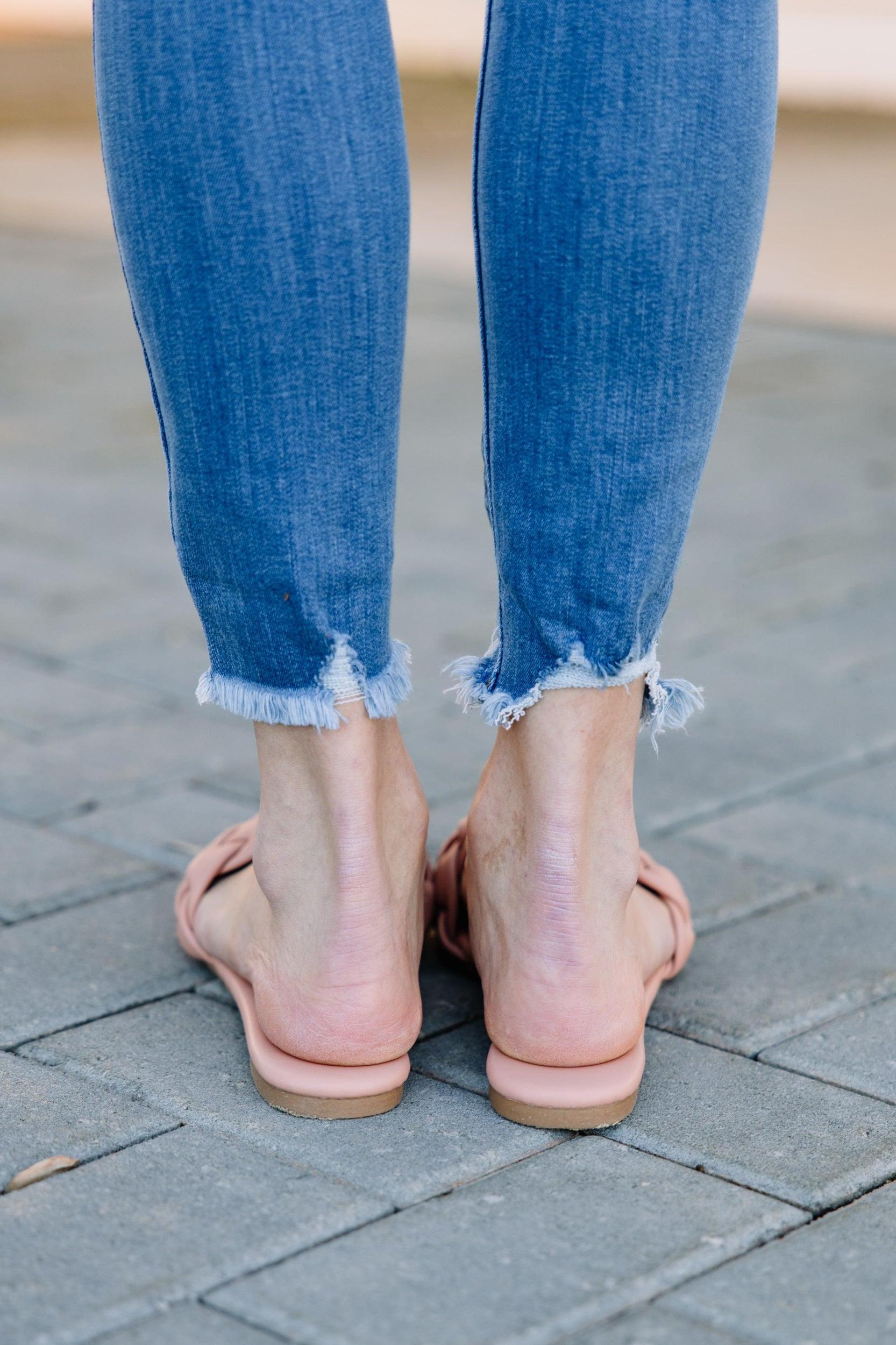 Feeling Fine Blush Pink Braided Sandals Female Product Image