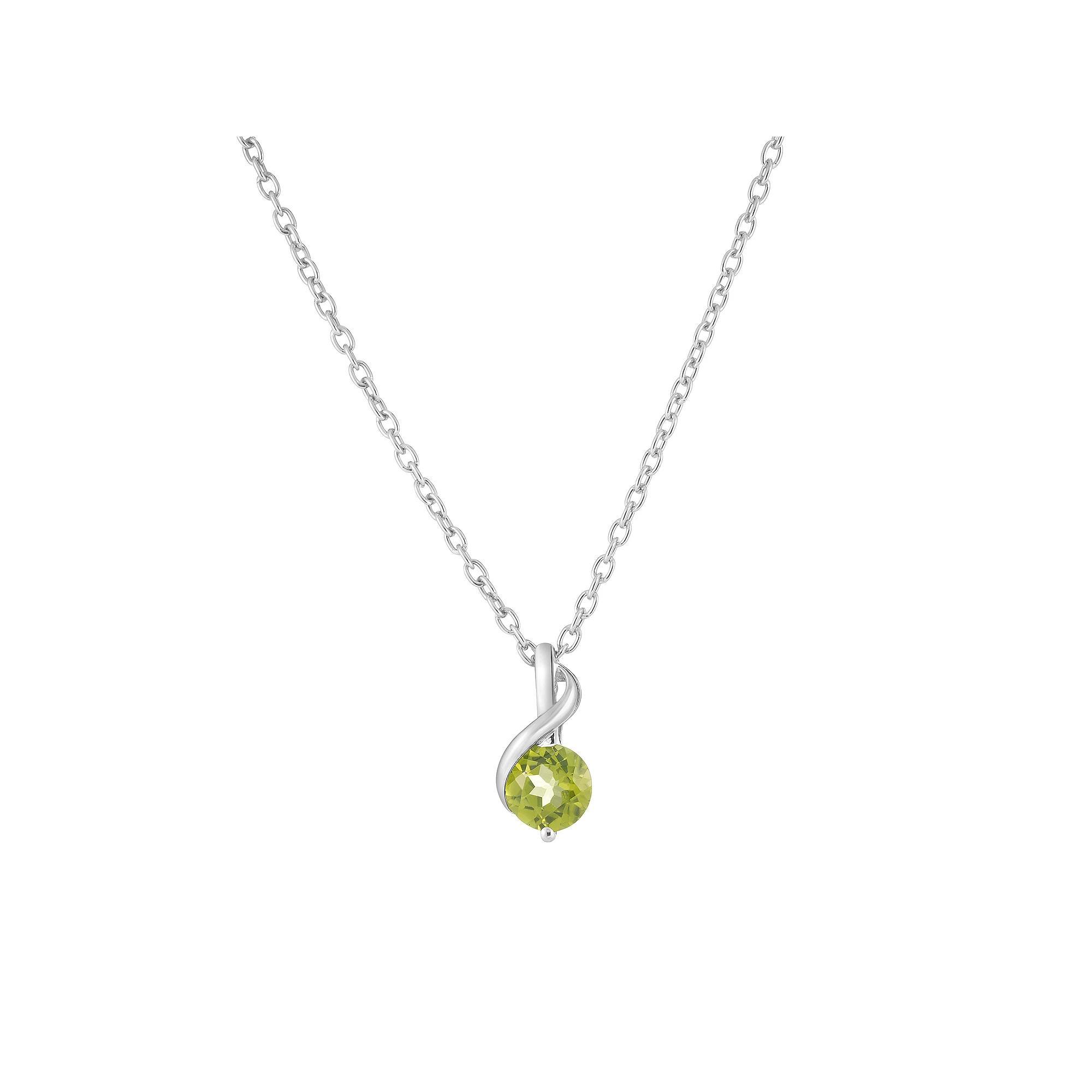 Sterling Silver Peridot Pendant Necklace, Women's, Size: 18" Product Image