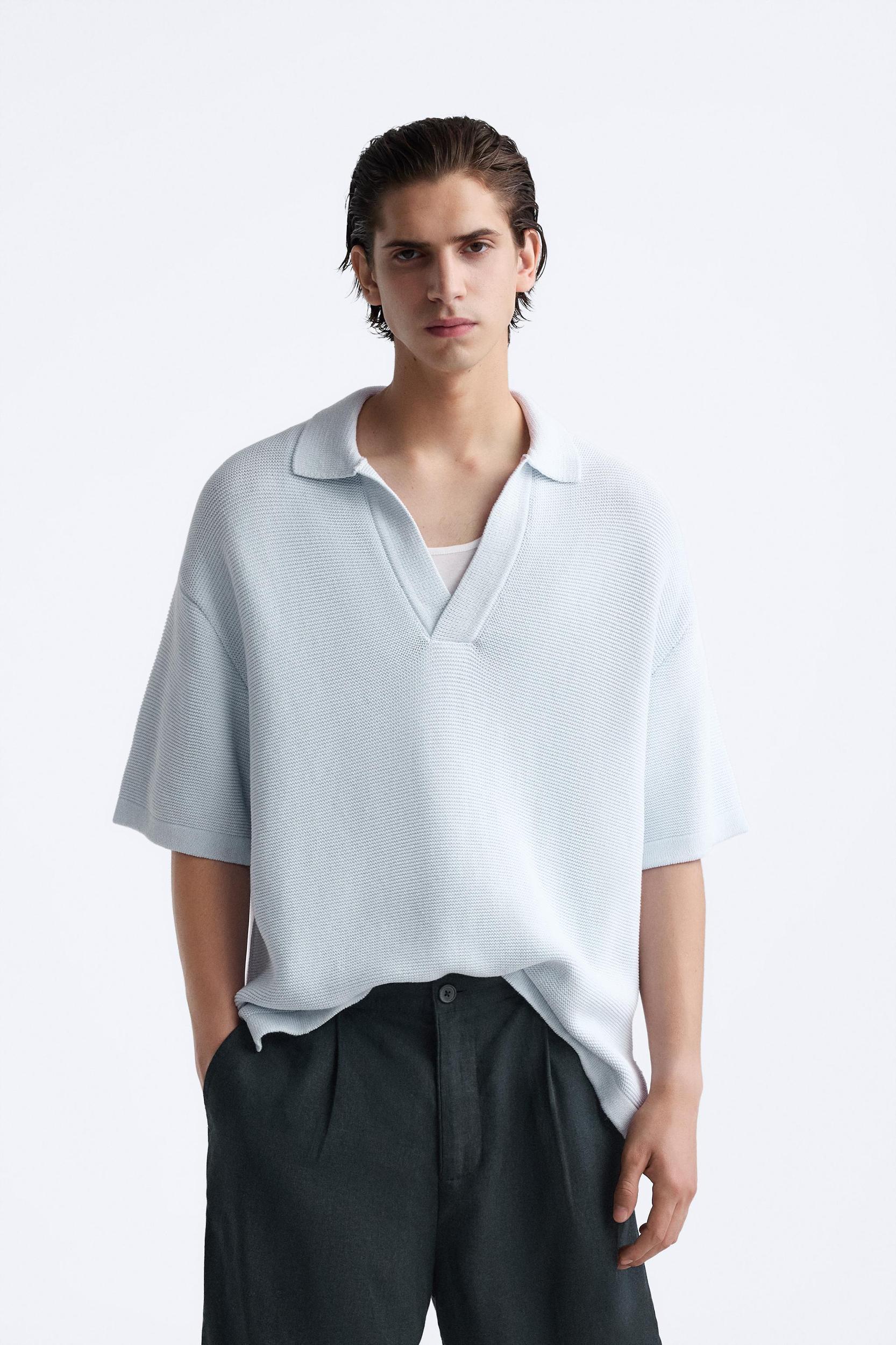 TEXTURED KNIT POLO Product Image