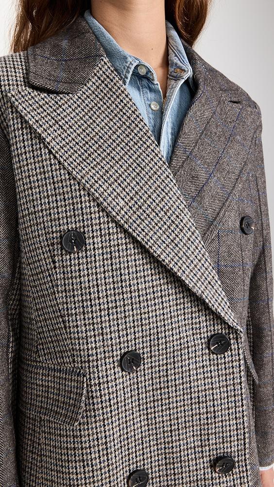 Avec Les Filles Mixed Plaid Double Breasted Blazer | Shopbop Product Image