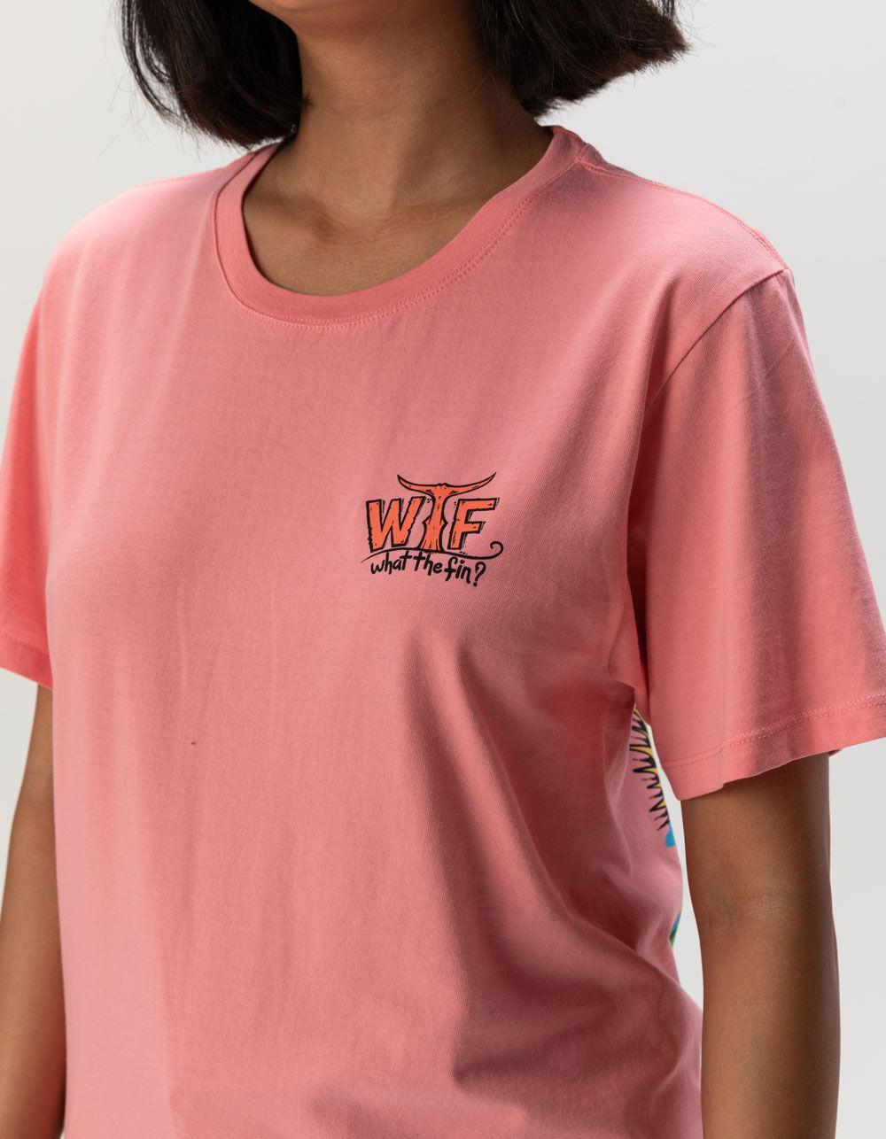 WHAT THE FIN Flip Flops Womens Tee - PINK Product Image