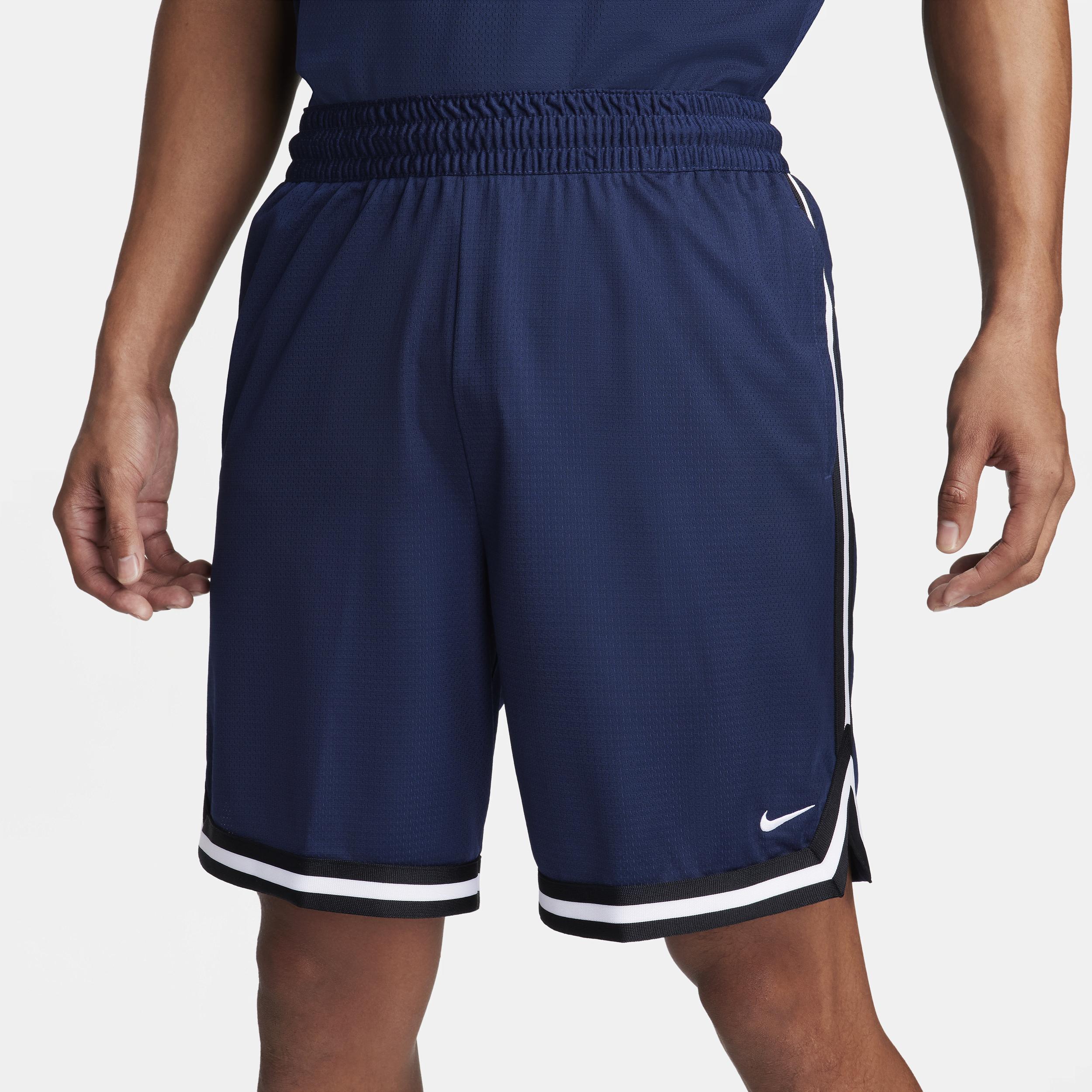 Nike Men's DNA Dri-FIT 8" Basketball Shorts in Blue/Midnight Navy Size Small 100% Polyester/Knit/Fiber Product Image
